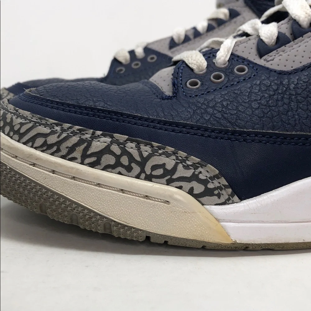 Air Jordan 3 Georgetown CT8532-401 Midnight Navy Men’s Sneakers - Size 8.5